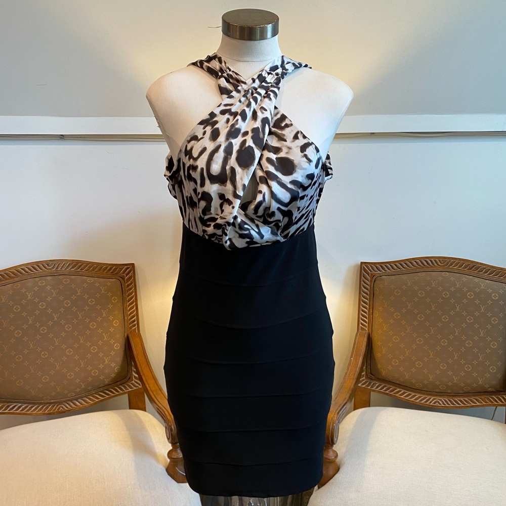 XXI Leopard Print Women's Halter Mini Dress, Size M/L